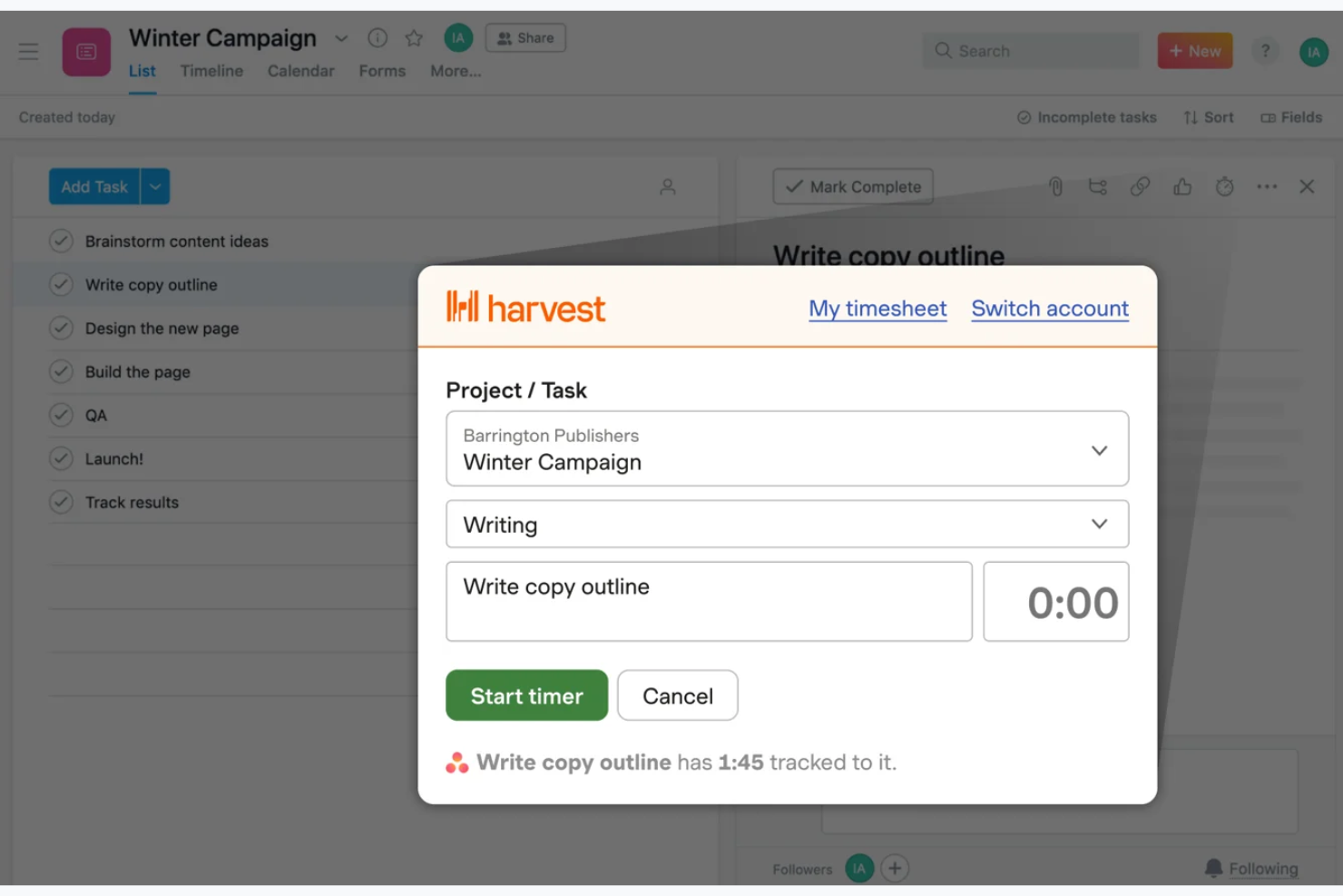 Harvest screenshot - 15 Best Time Tracking Software for Architects Reviewed in 2026