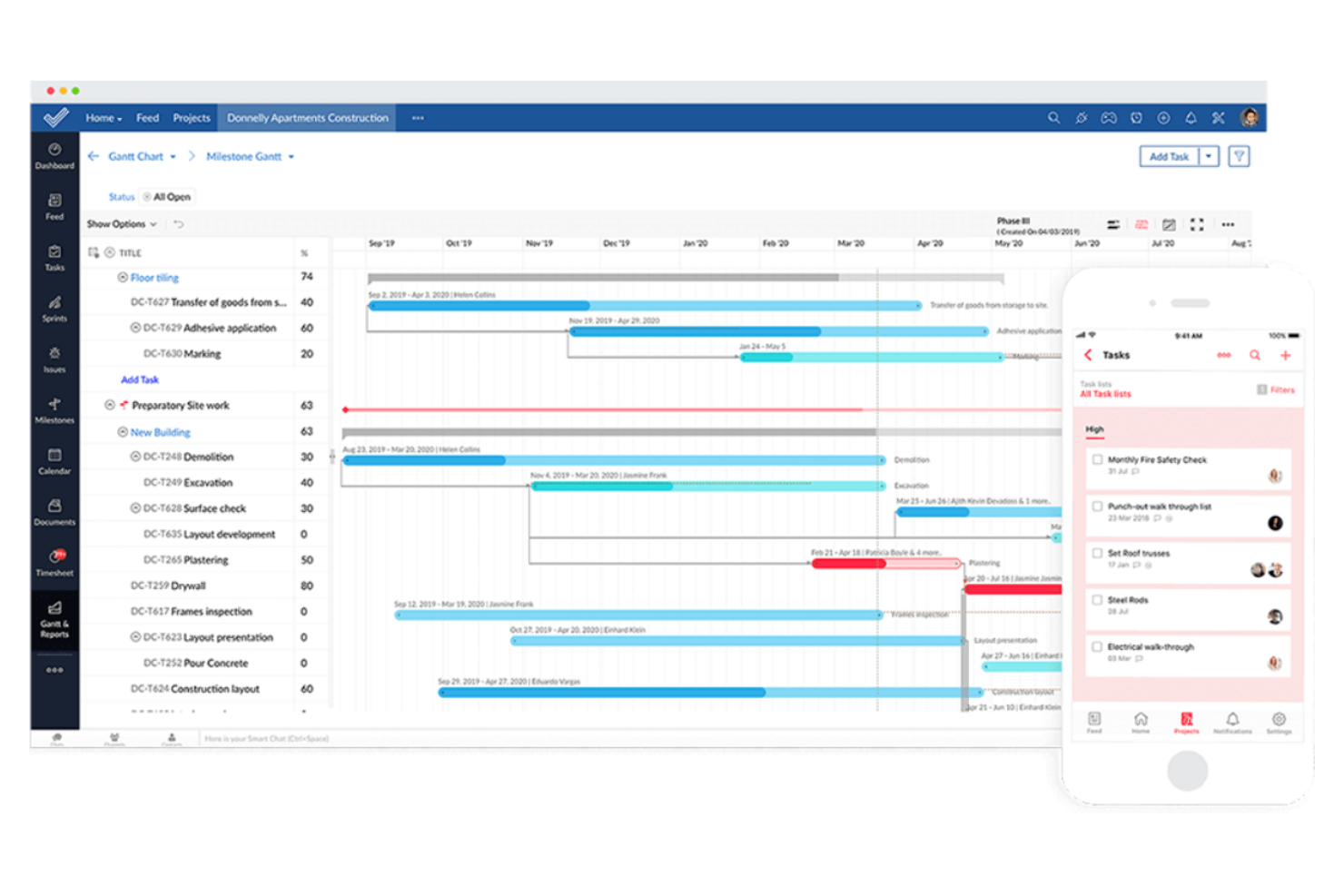 Zoho Projects screenshot - 18 Best AI Enterprise Project Management Software Reviewed in 2026