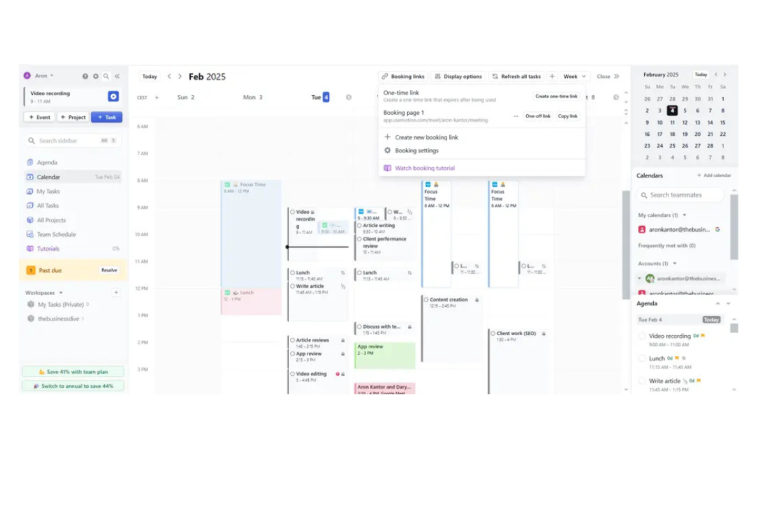 Motion screenshot - 18 Best AI Enterprise Project Management Software Reviewed in 2026