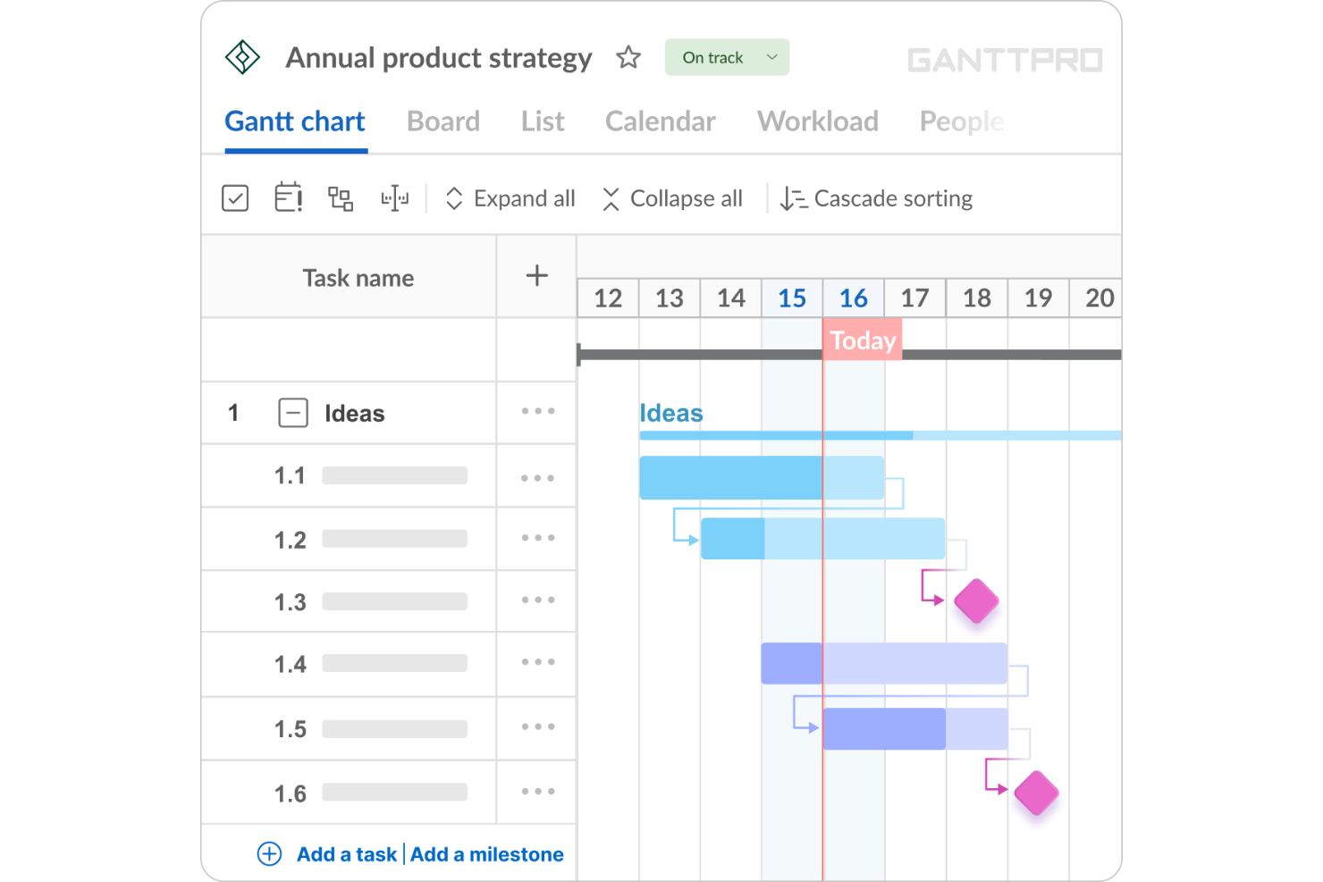 GanttPRO screenshot - 14 Best AI Gantt Chart Maker Reviewed in 2026
