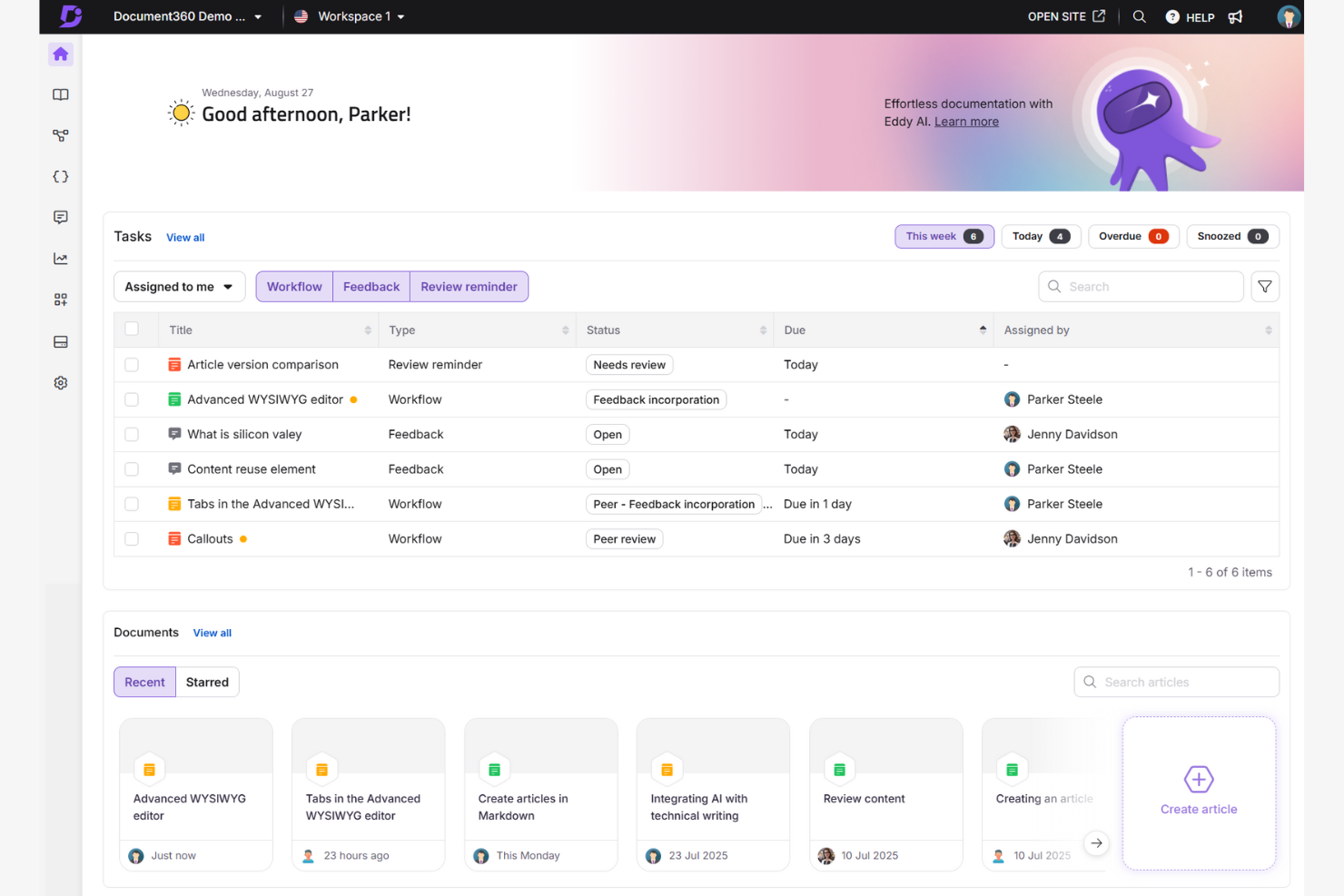 Document360 screenshot - 12 Best SOP Software Reviewed in 2026