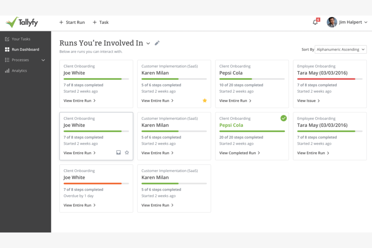 Tallyfy screenshot - 12 Best SOP Software Reviewed in 2026
