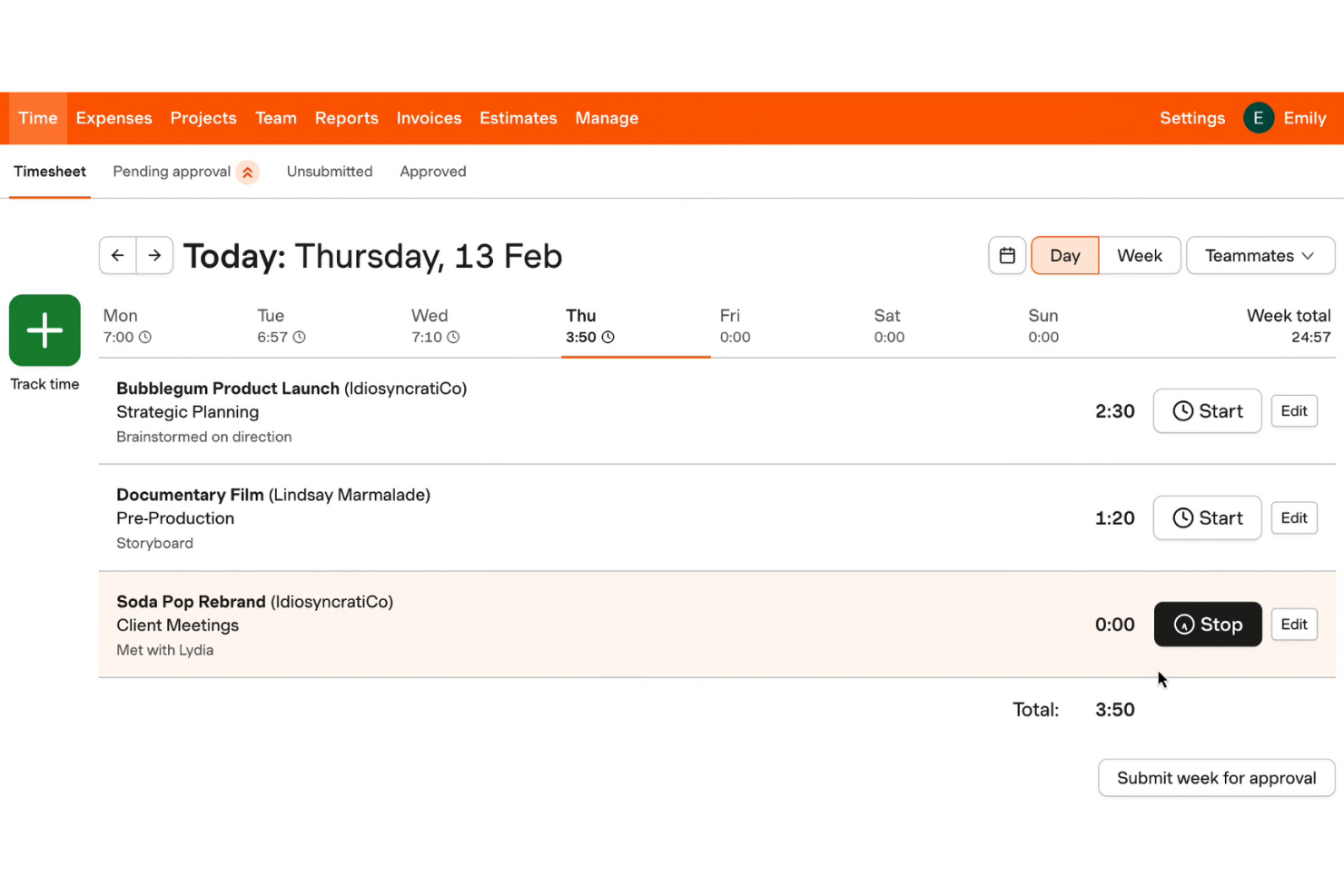 Harvest screenshot - 16 Best Timecamp Alternatives Reviewed in 2026