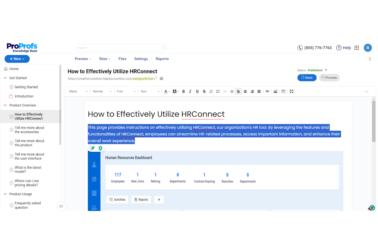 ProProfs Knowledge Base screenshot - 22 Best Document360 Alternatives Reviewed in 2026