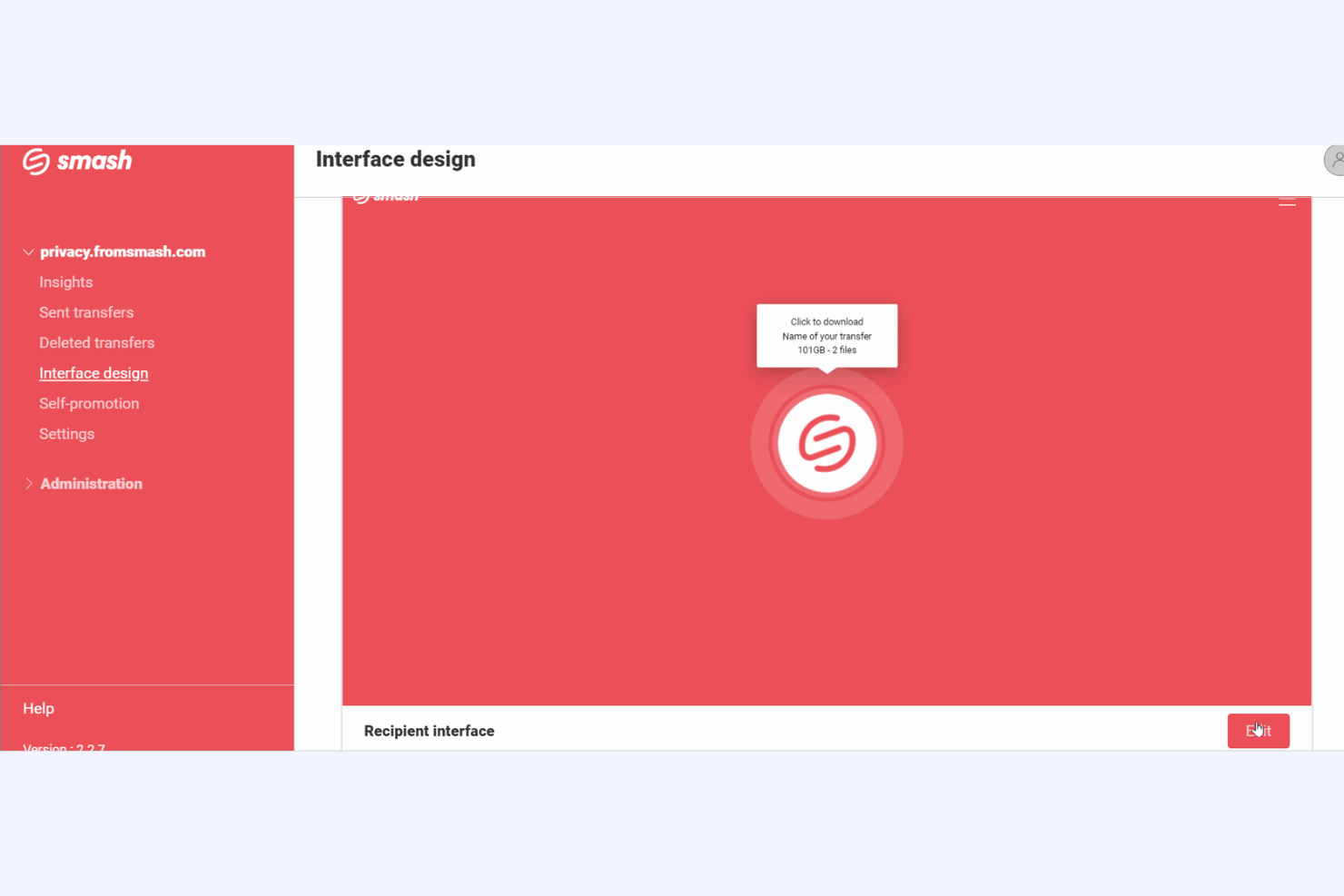 Smash screenshot - 17 Best WeTransfer Alternatives Reviewed in 2026