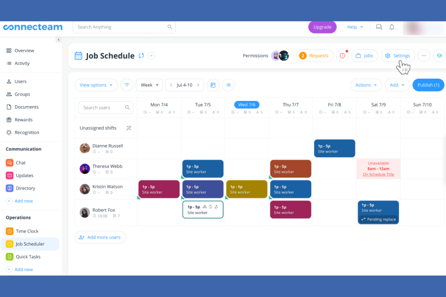 Connecteam screenshot - 17 Best Employee Calendar Software Reviewed in 2026