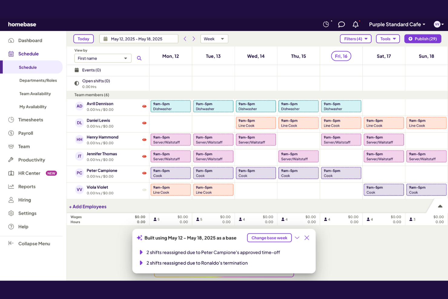 Homebase screenshot - 17 Best Employee Calendar Software Reviewed in 2026