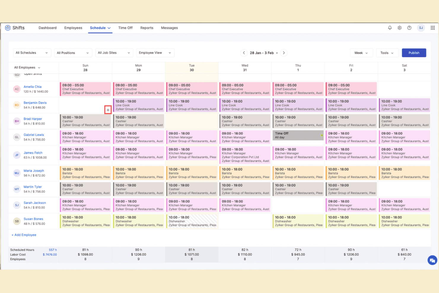 Zoho Shifts screenshot - 17 Best Employee Calendar Software Reviewed in 2026