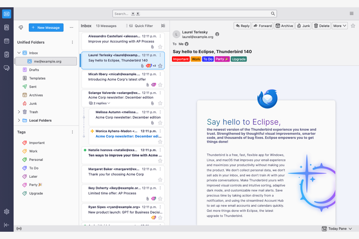 Thunderbird screenshot - 17 Best Email Apps Reviewed in 2026