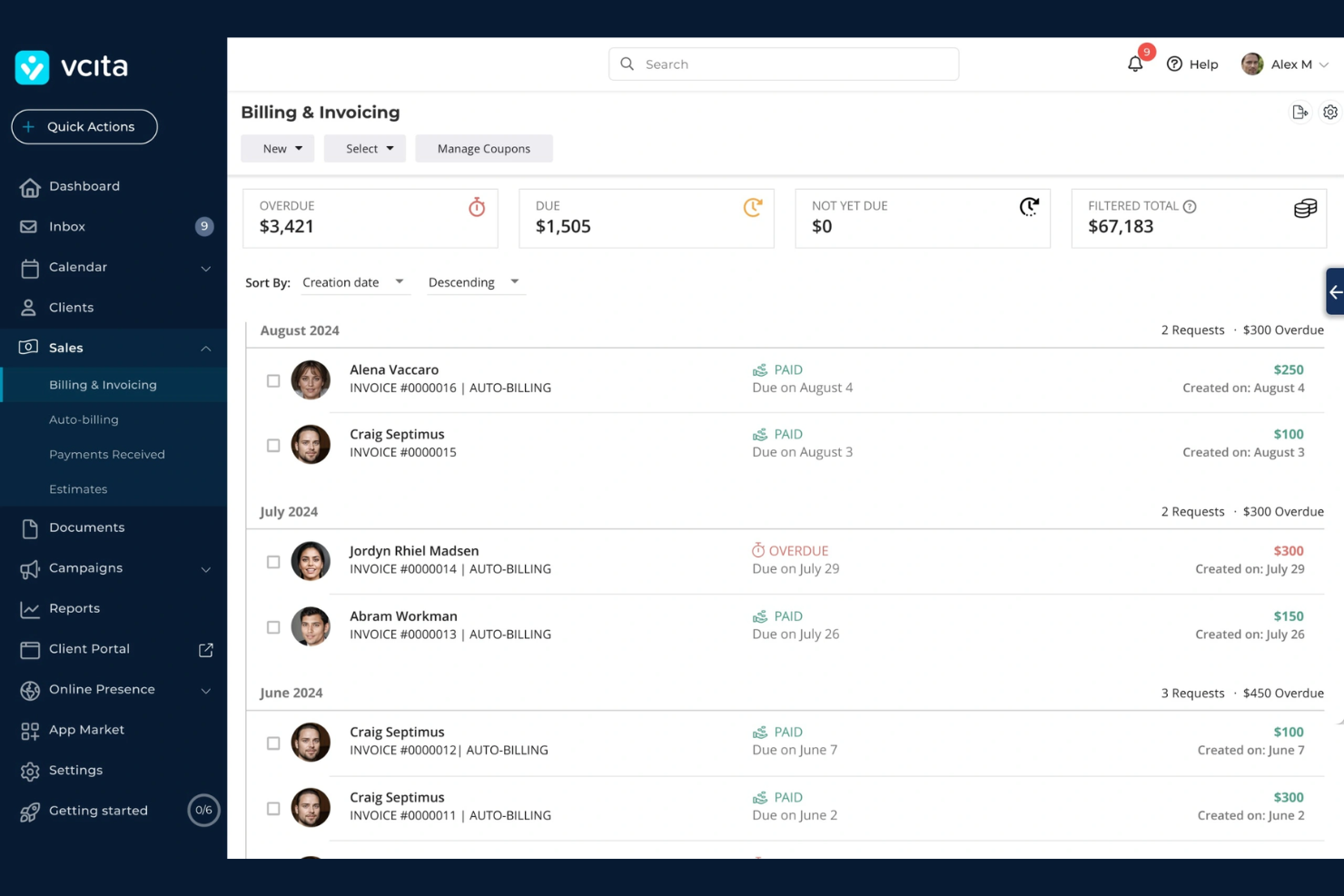 vCita screenshot - 13 Best Client Portal Software for Small Businesses Reviewed in 2026