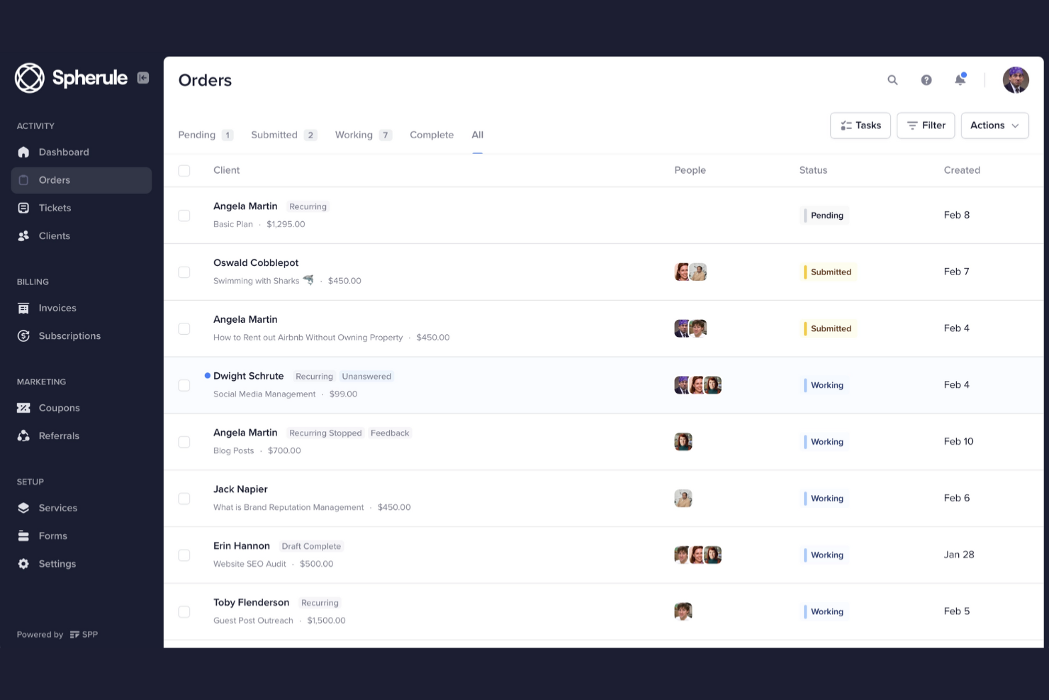 SPP.co screenshot - 12 Best SEO Client Management Software Reviewed in 2026