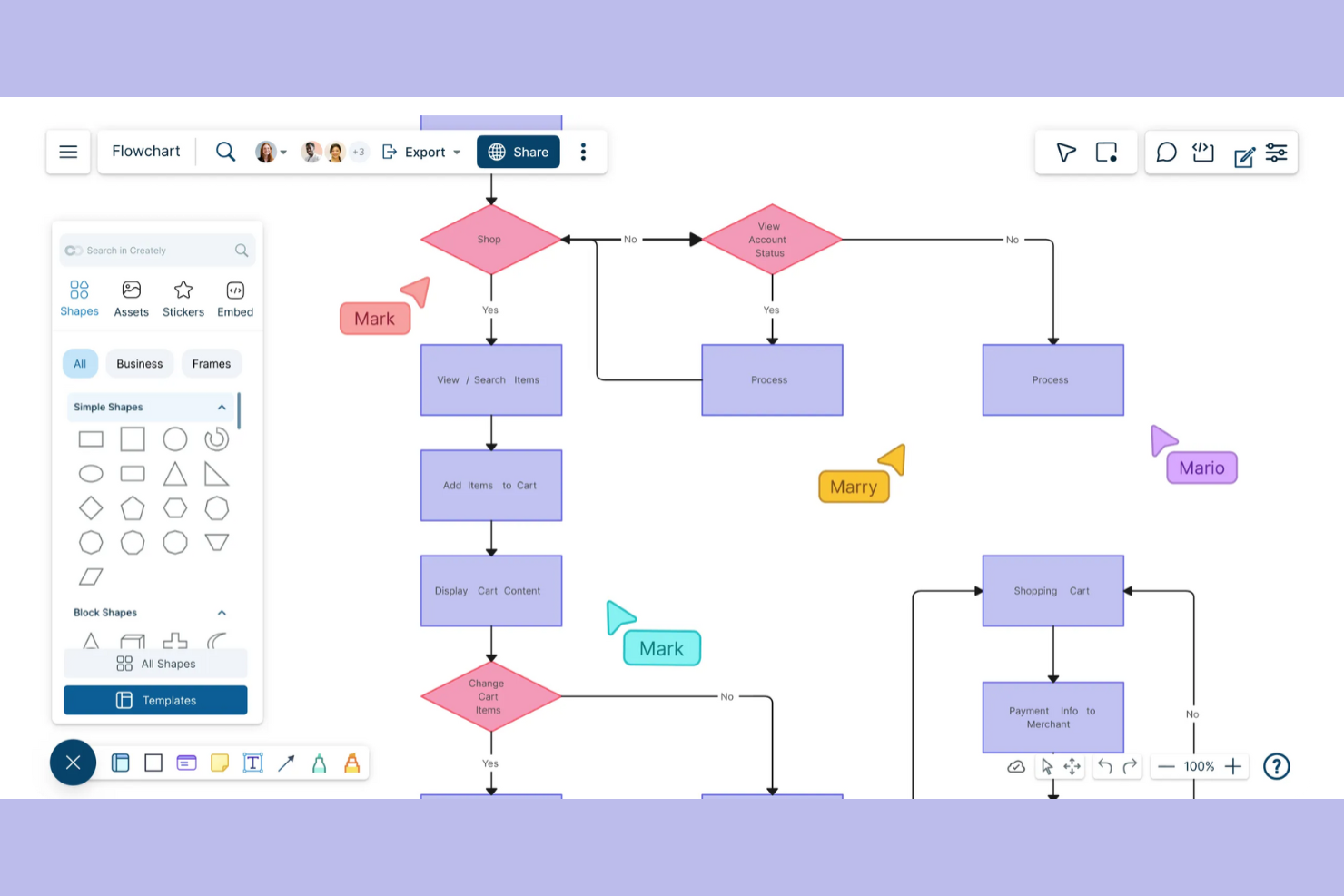 Creately screenshot - 15 Best Process Mapping Software Reviewed in 2026