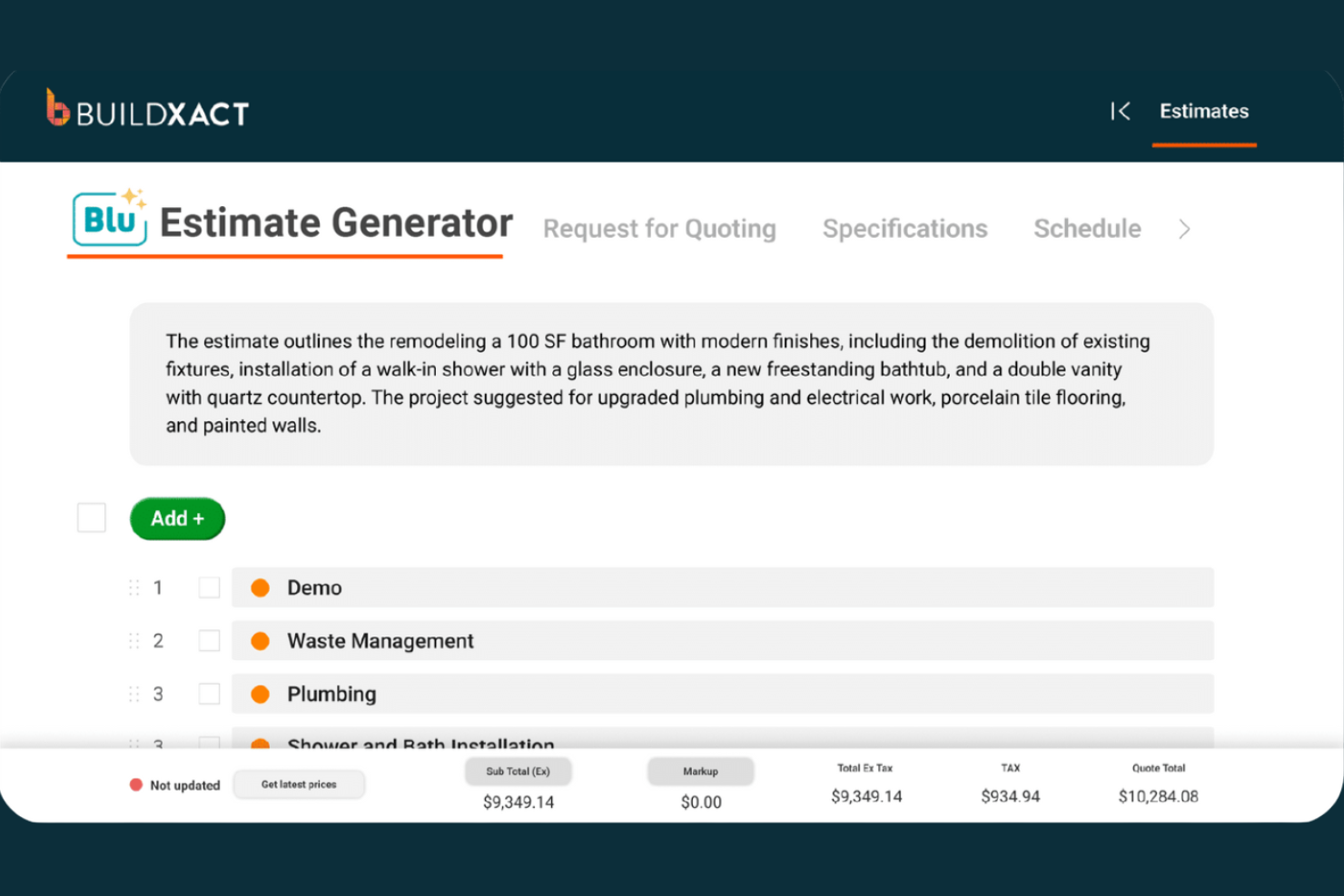 Buildxact screenshot - 14 Best Construction Estimating Software Reviewed in 2026