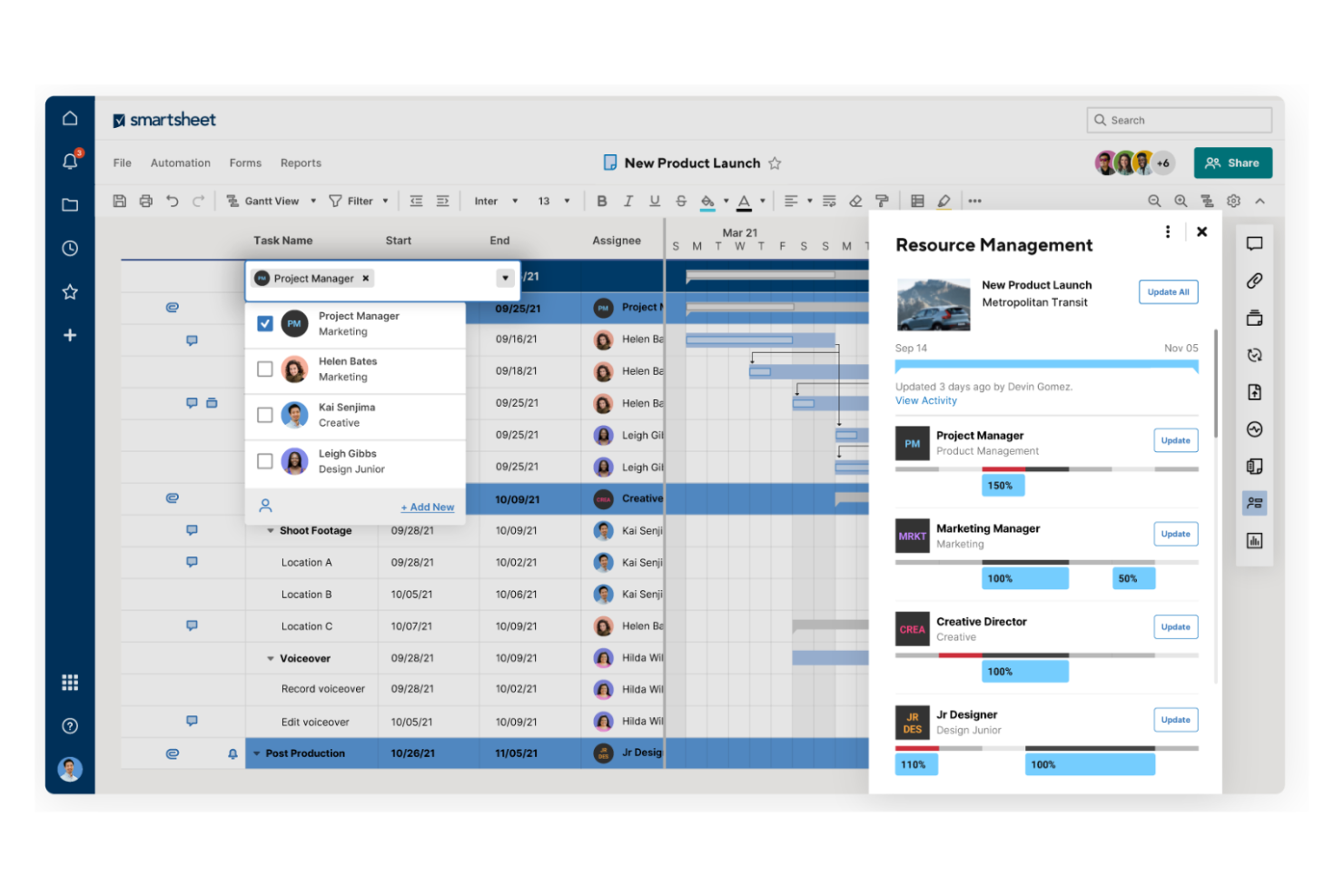 Smartsheet screenshot - 22 AI Automation Tools Picked for 2026