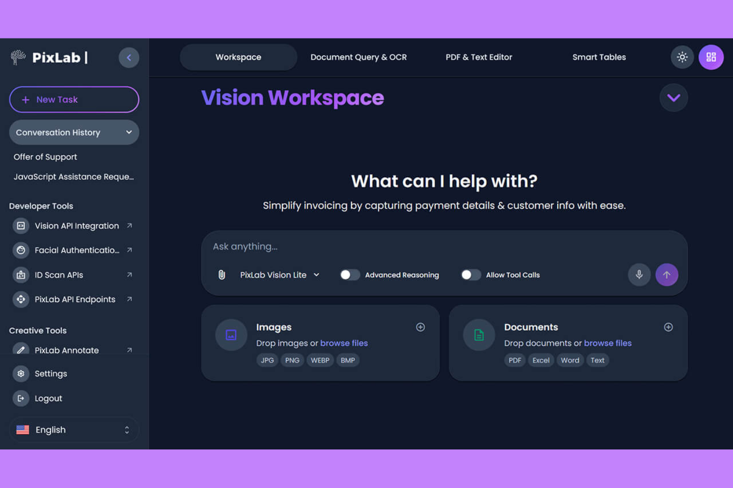 PixLab screenshot - 14 OCR Document Management Software for 2026