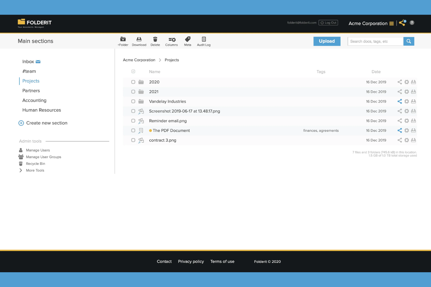 Folderit screenshot - 14 OCR Document Management Software for 2026