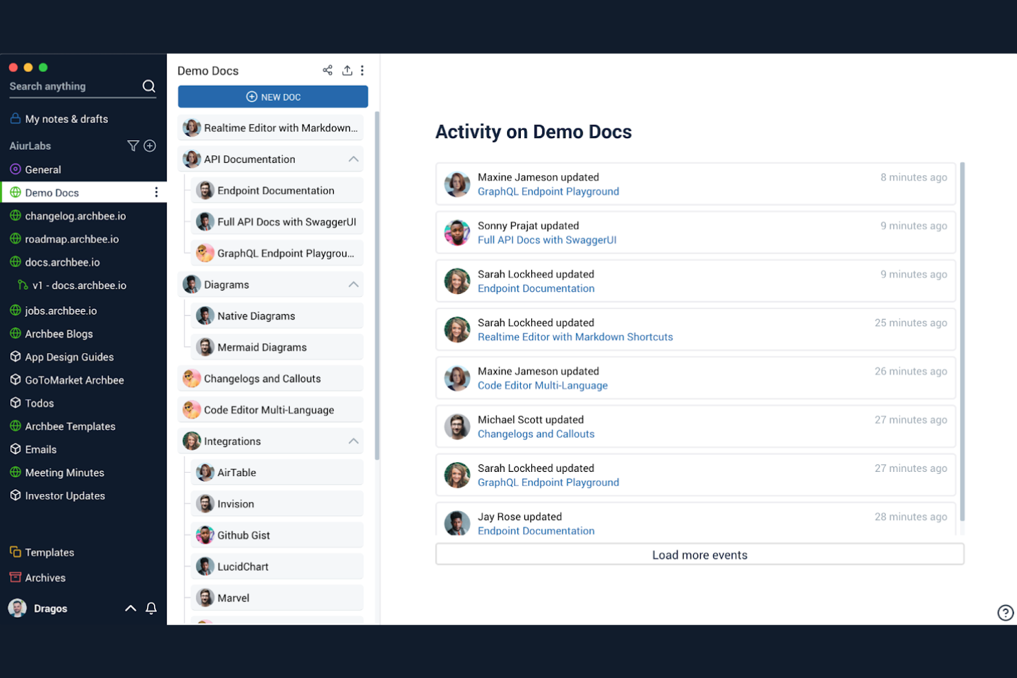 Archbee screenshot - 13 Best GitBook Alternatives for 2026
