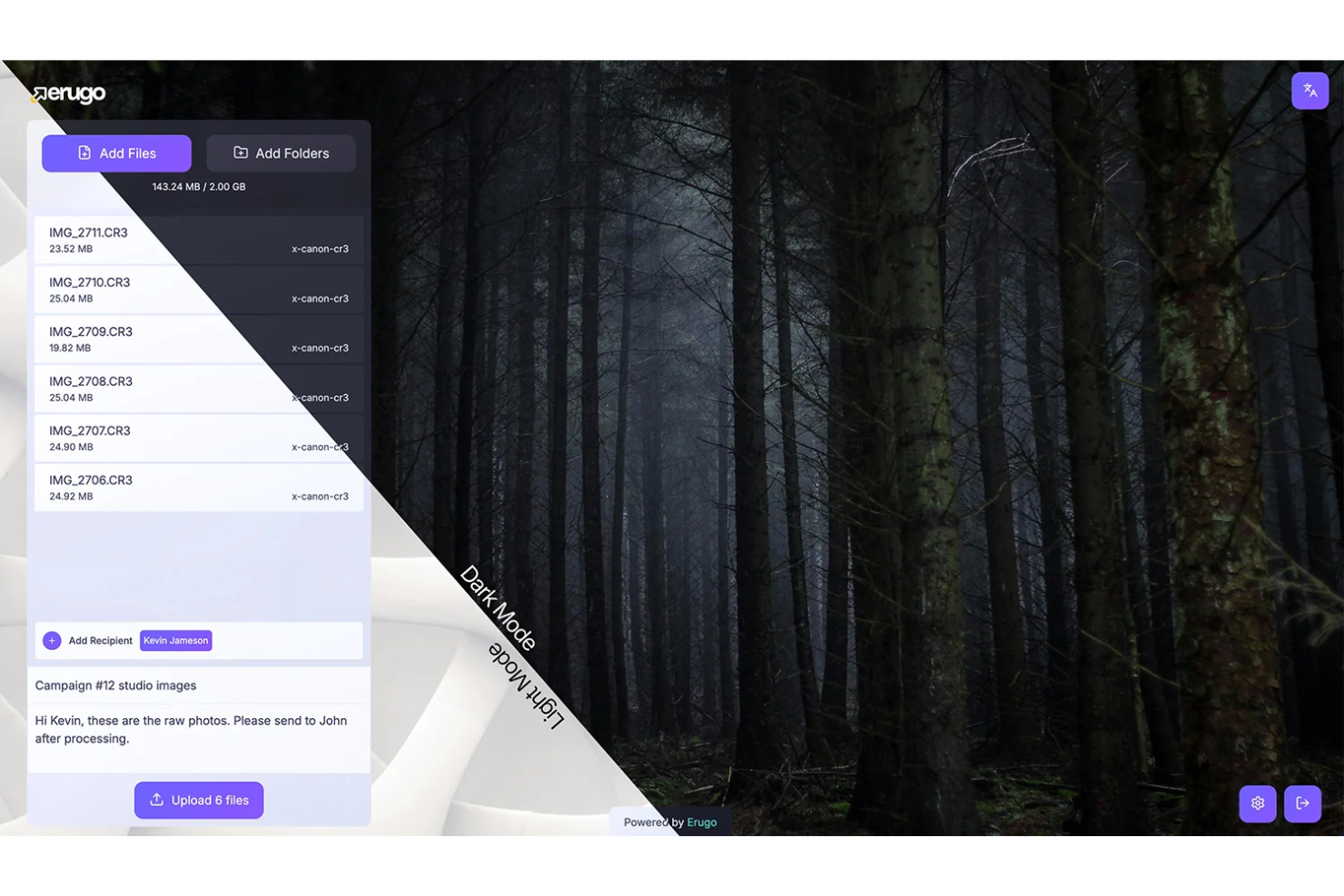 Erugo screenshot - 20 Nextcloud Alternatives Picked for 2026 With Top Features and Uses