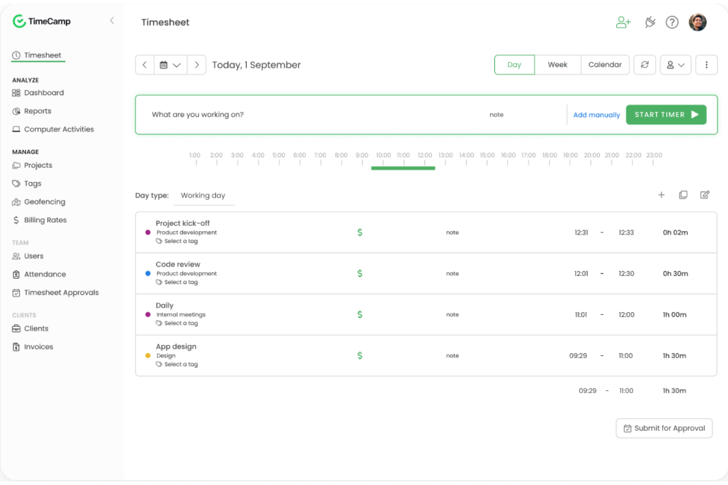TimeCamp screenshot - 16 Best Clockify Alternatives in 2026