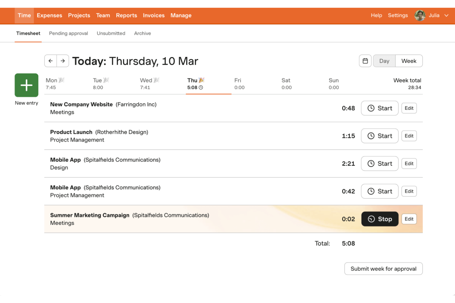 Harvest screenshot - 16 Best Clockify Alternatives in 2026