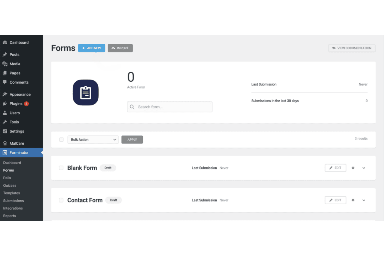 Forminator screenshot - 13 Best Gravity Forms Alternatives for 2026