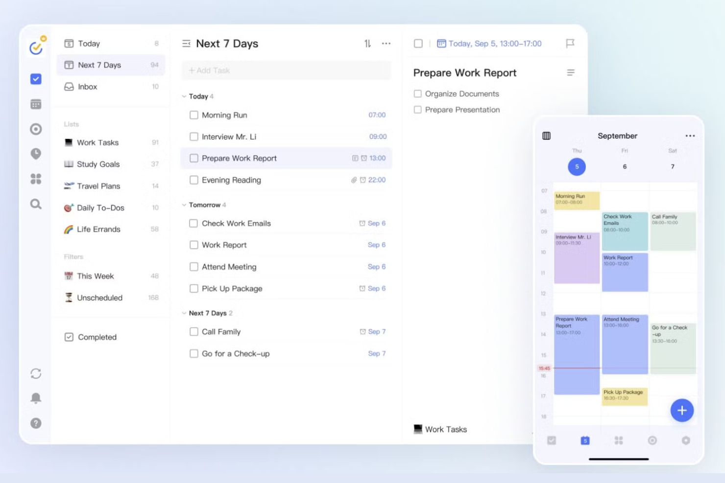 TickTick screenshot - 19 Akiflow Alternatives for 2026