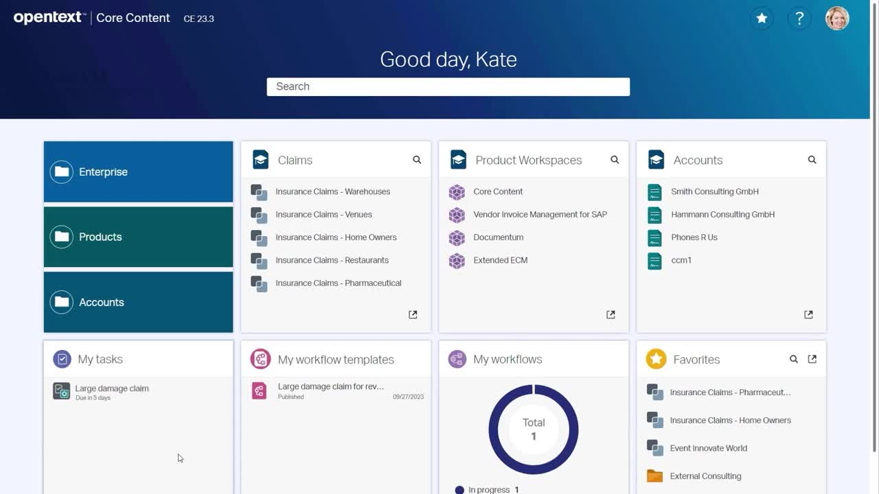 OpenText Content Cloud screenshot - 17 Best Box Alternatives in 2026