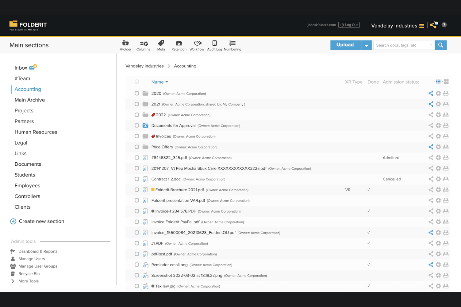 Folderit screenshot - 15 Best Personal Document Management Software in 2026