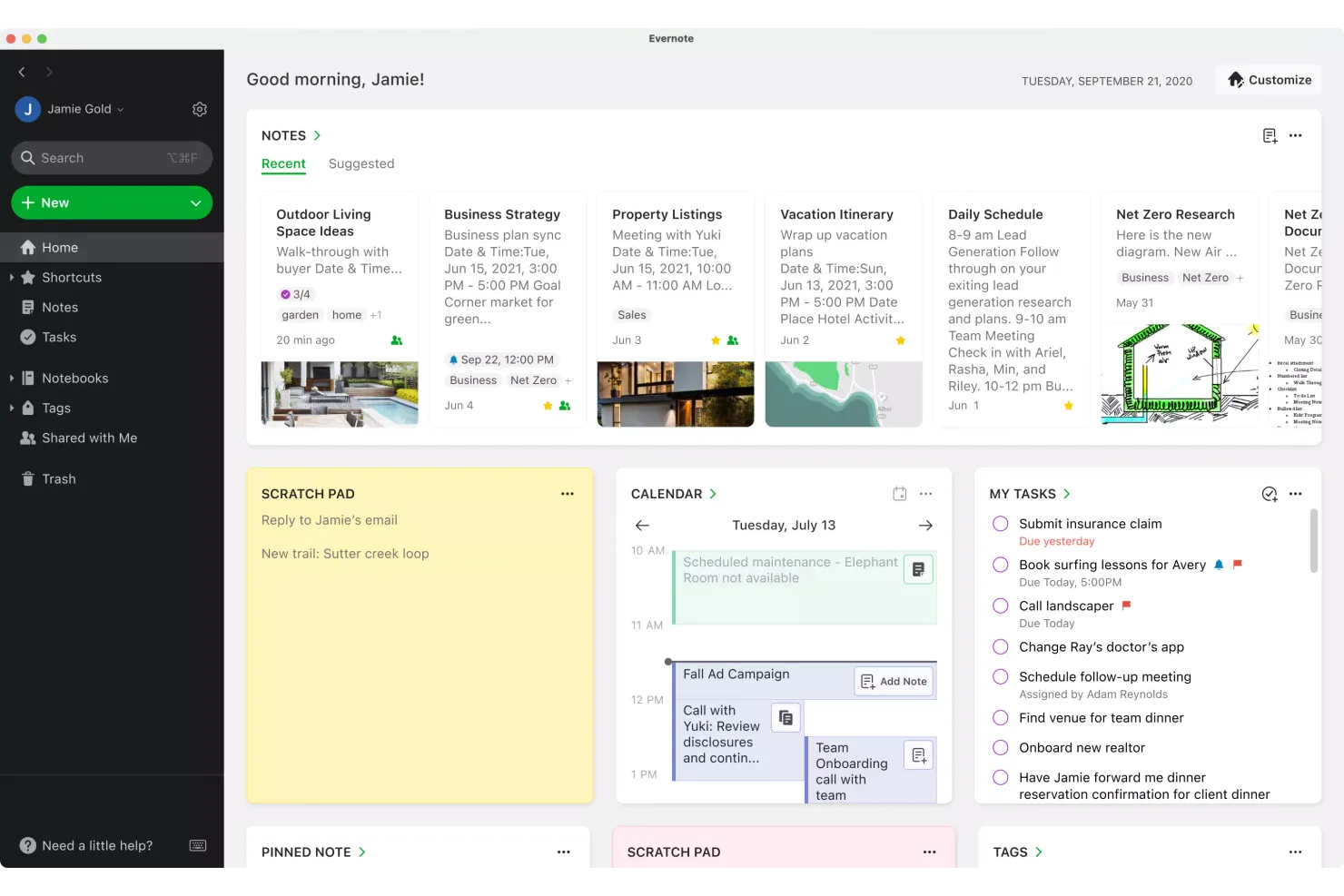 Evernote screenshot - 14 Best Quip Alternatives in 2026