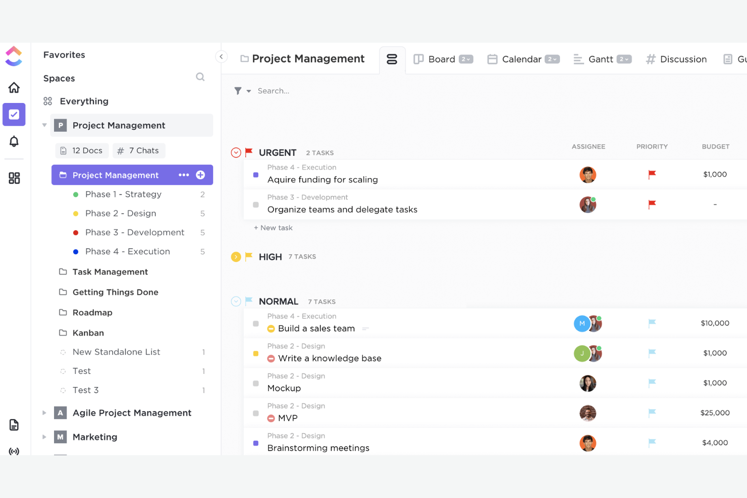 ClickUp screenshot - 20 Best Digital Workplace Software for 2026