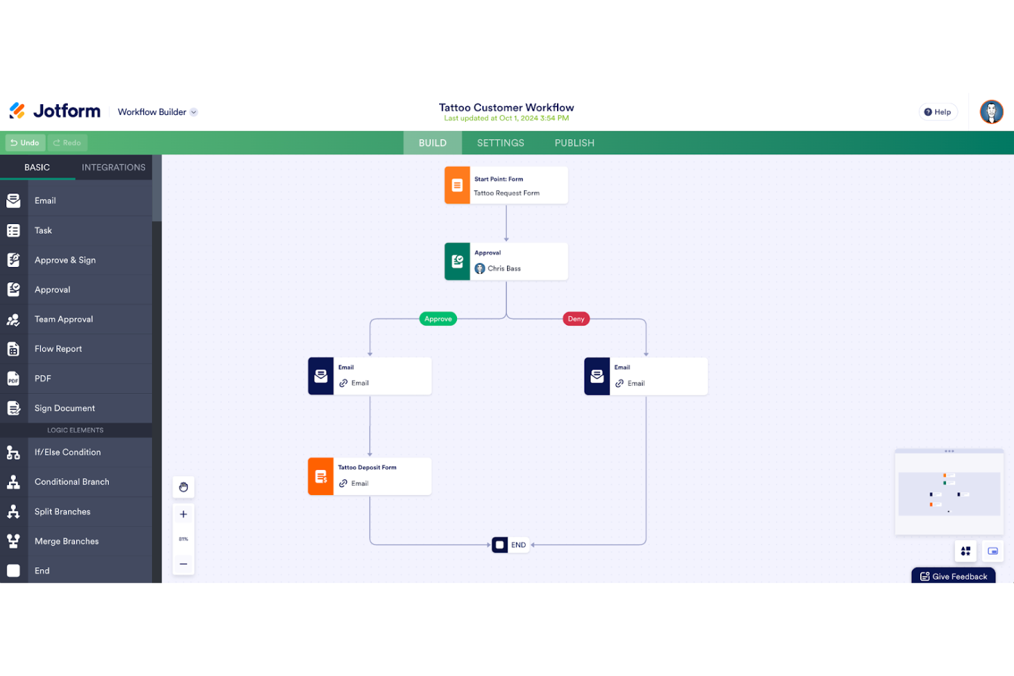 Jotform Workflows screenshot - 17 Best AI Flowchart Generators Reviewed in 2026