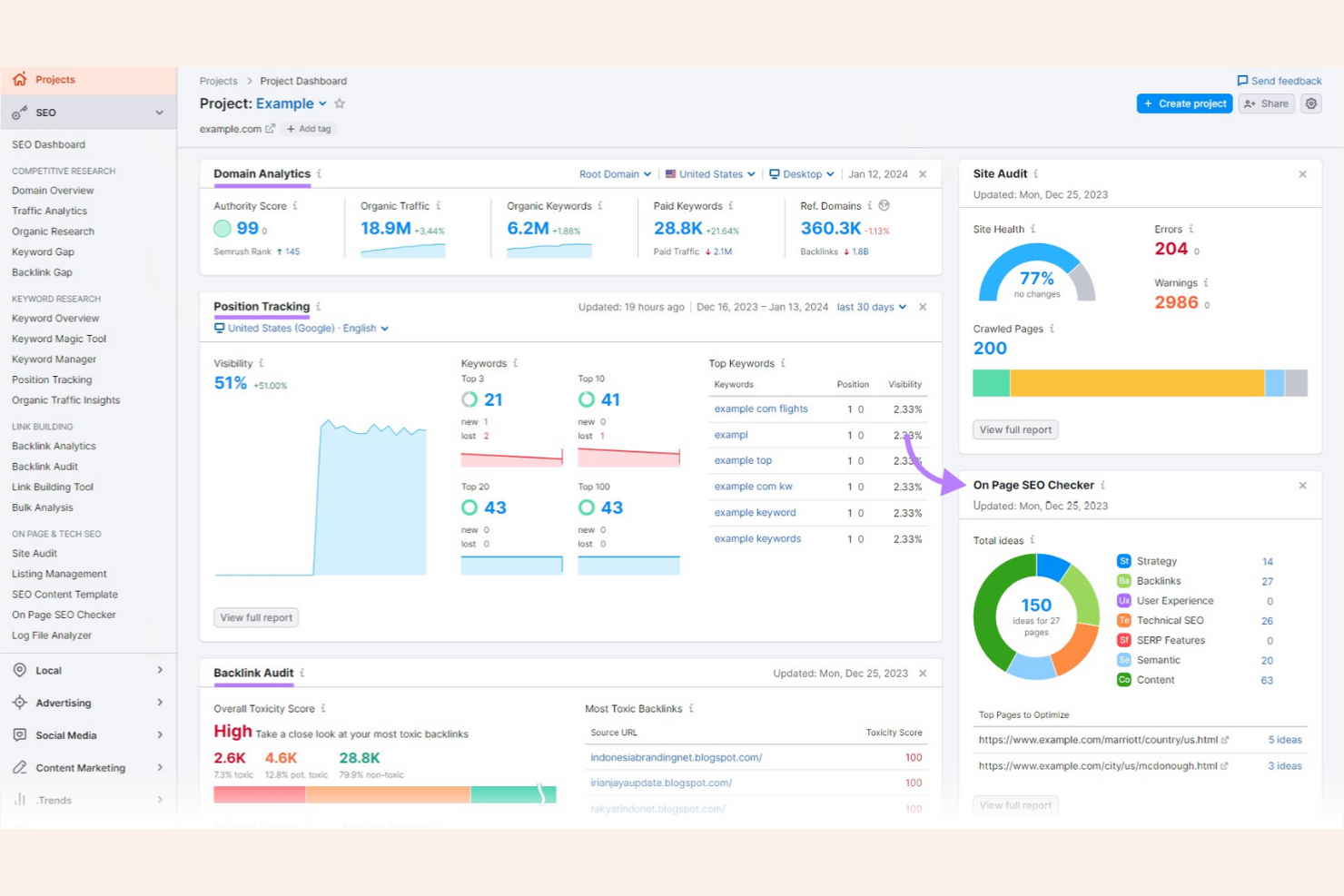 Semrush Enterprise screenshot - 10 bästa programvarulösningarna för SEO-byråer på företagsnivå 2026