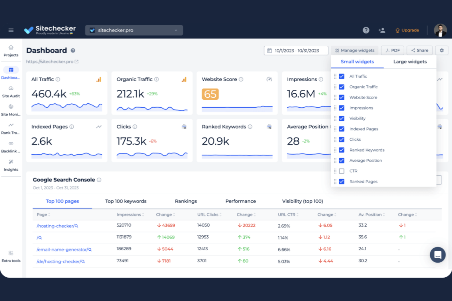 Sitechecker screenshot - 17 Best Enterprise SEO Agency Software Solutions for 2026