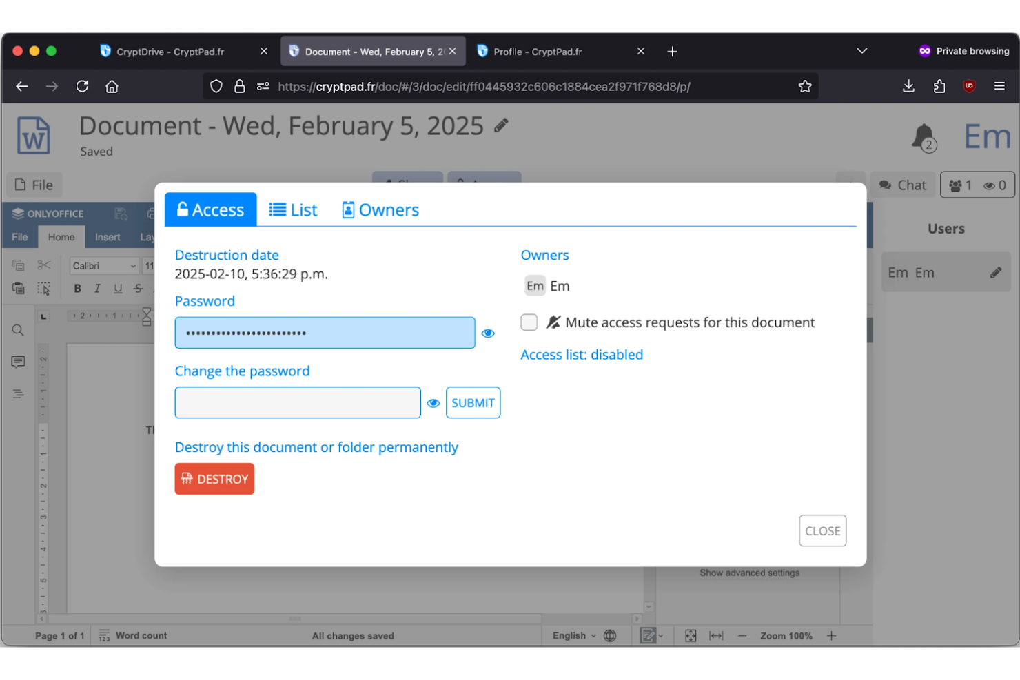 CryptPad screenshot - 17 Best LibreOffice Alternatives in 2026