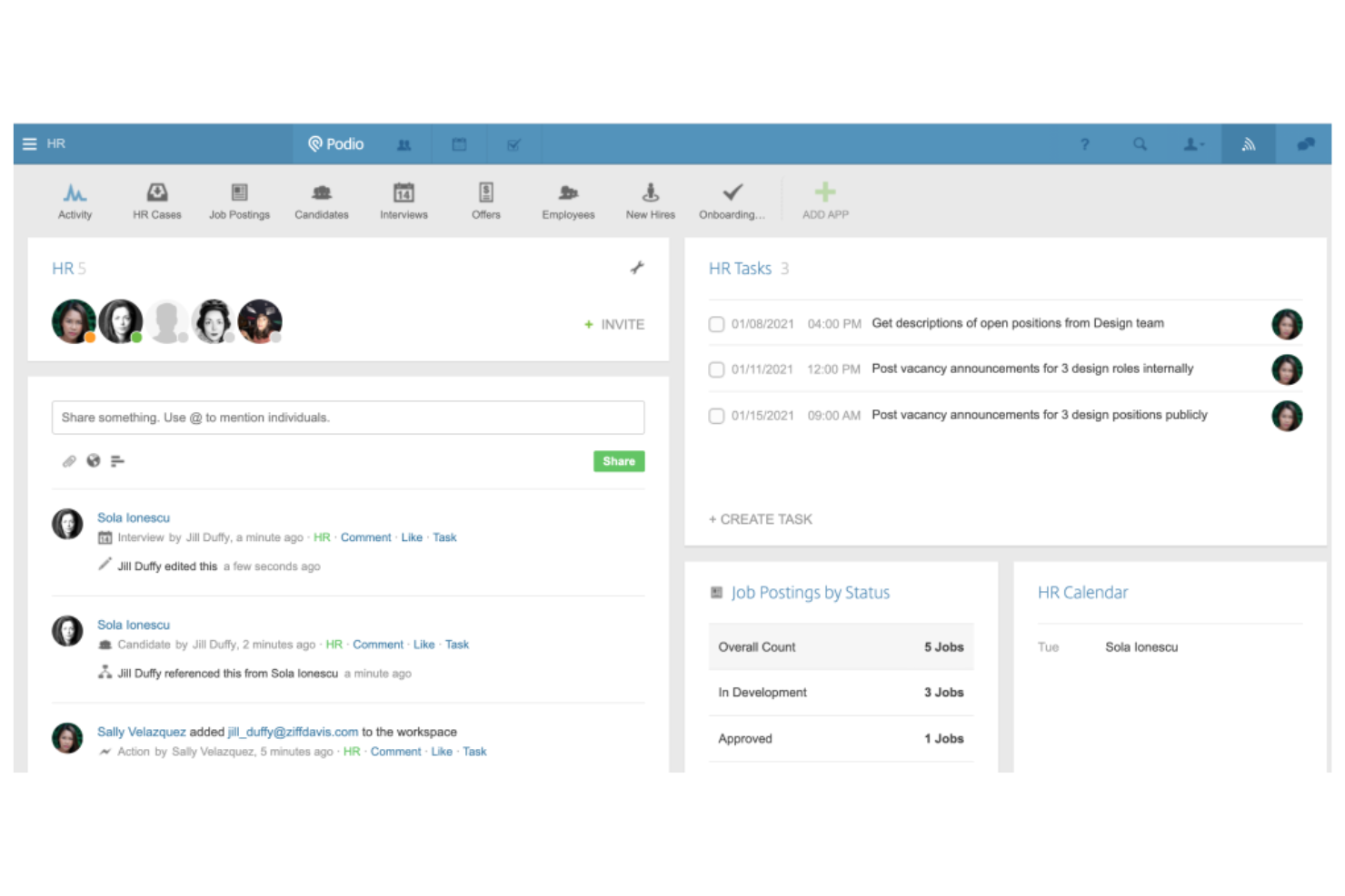 Podio screenshot - 14 Best Caspio Alternatives in 2026
