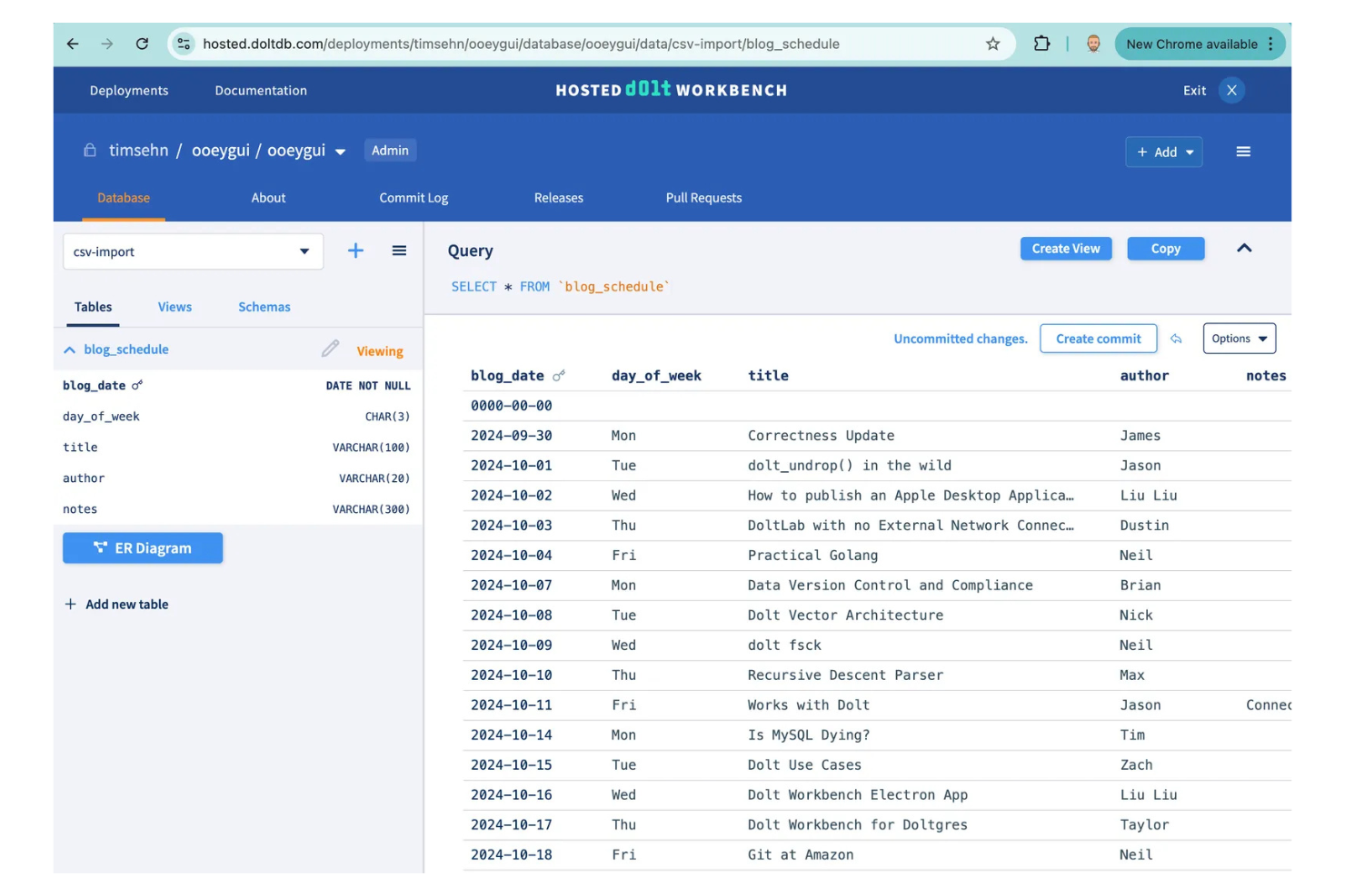 Dolt screenshot - 14 Best Caspio Alternatives in 2026