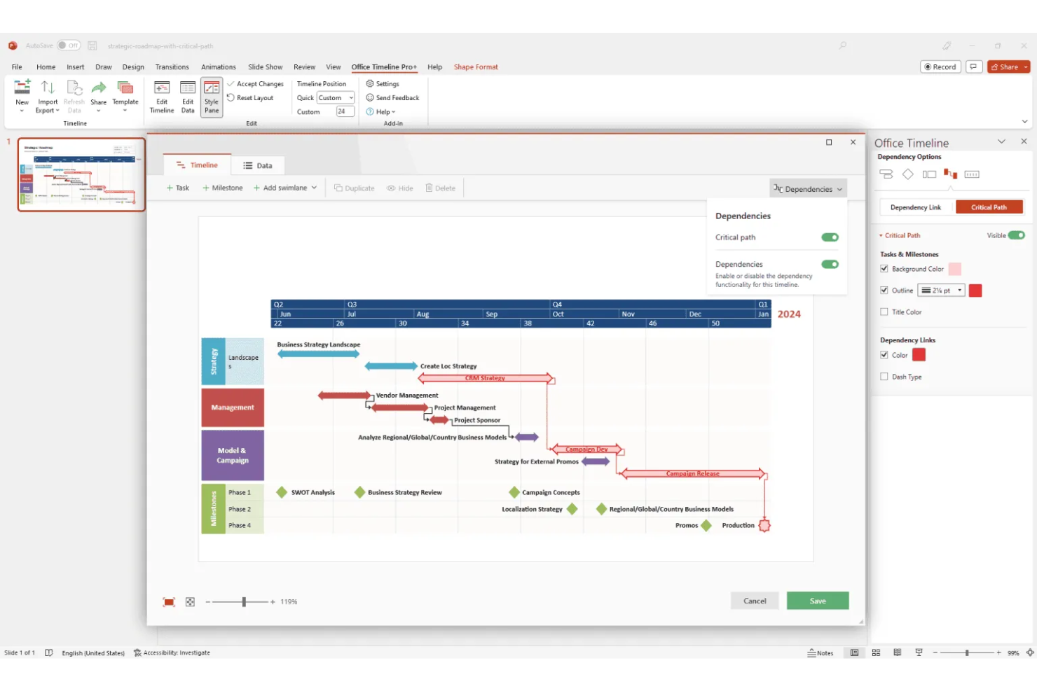 Office Timeline screenshot - 12 Critical Path Software Solutions Picked for 2026