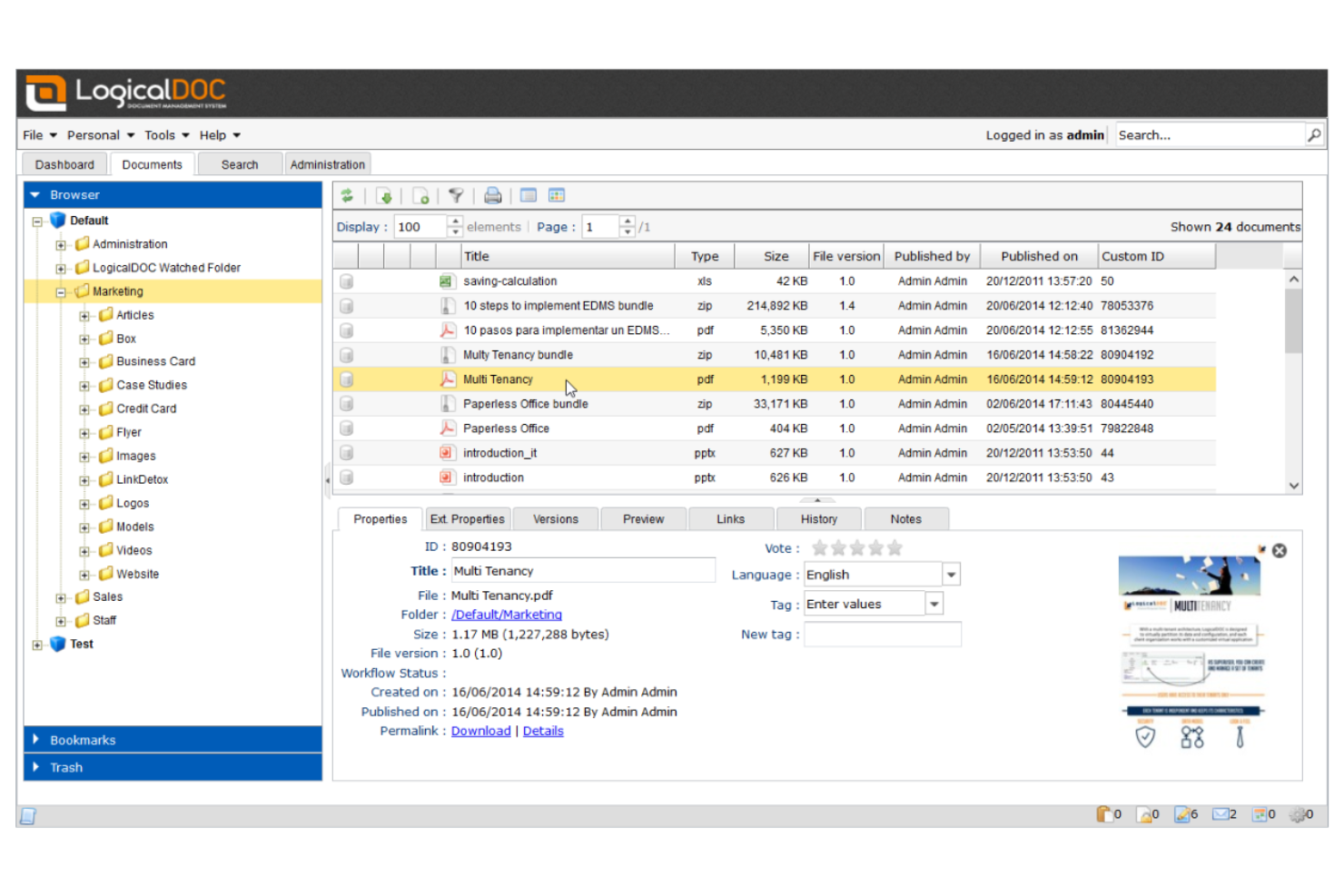 LogicalDOC screenshot - 19 Best Global Document Management Systems Picked for 2026