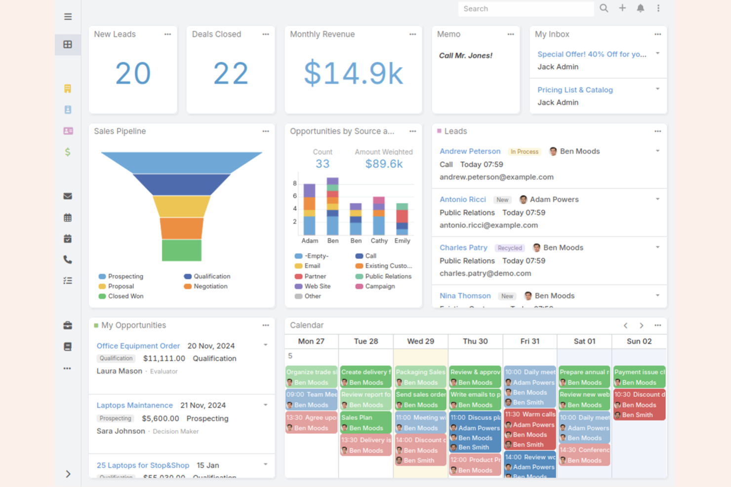 EspoCRM screenshot - 22 Best Free Client Management Software Picks Recommended for 2026