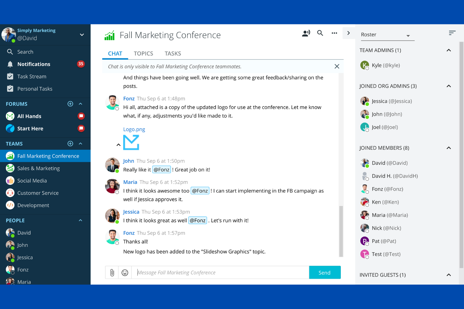 Ryver screenshot - 22 Best Team Chat Apps in 2026