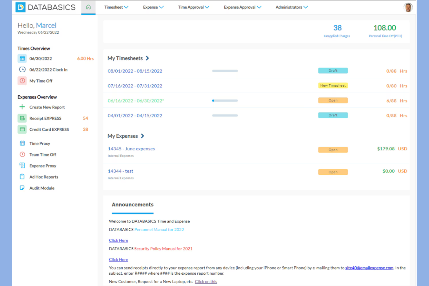 DATABASICS screenshot - 14 Best Time and Expense Tracking Software Picked for 2026