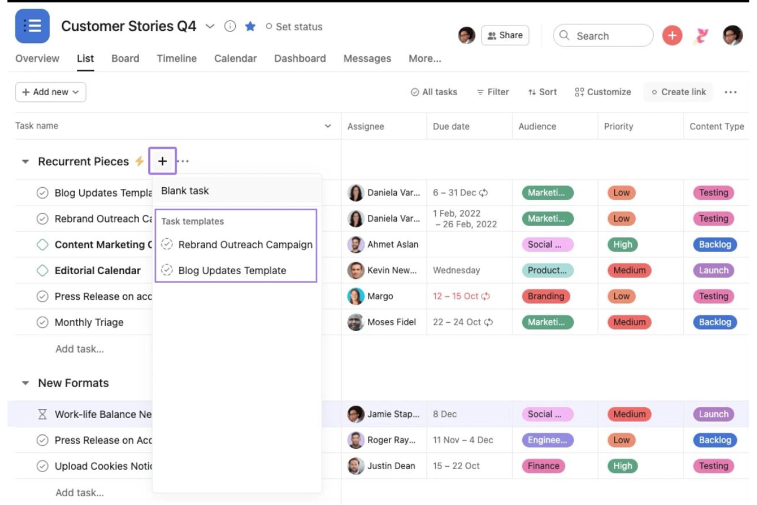 Asana screenshot - 23 Top Software Development Project Management Tools in 2026