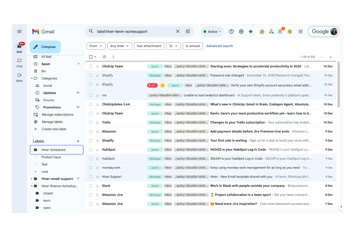 Hiver screenshot - 15 Best Email Management Software in 2026