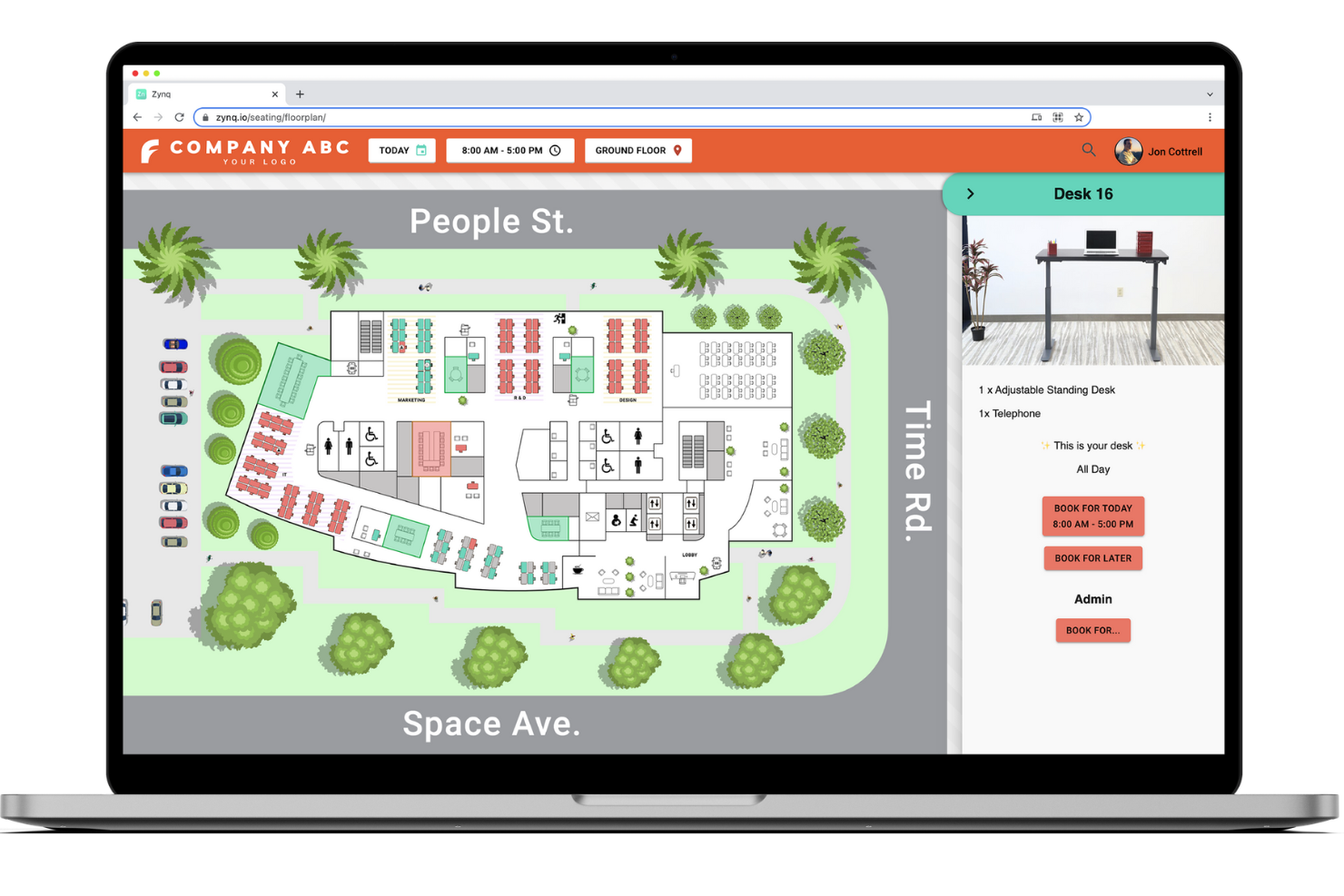Zynq screenshot - 15 Best Hot Desk Booking Software in 2026