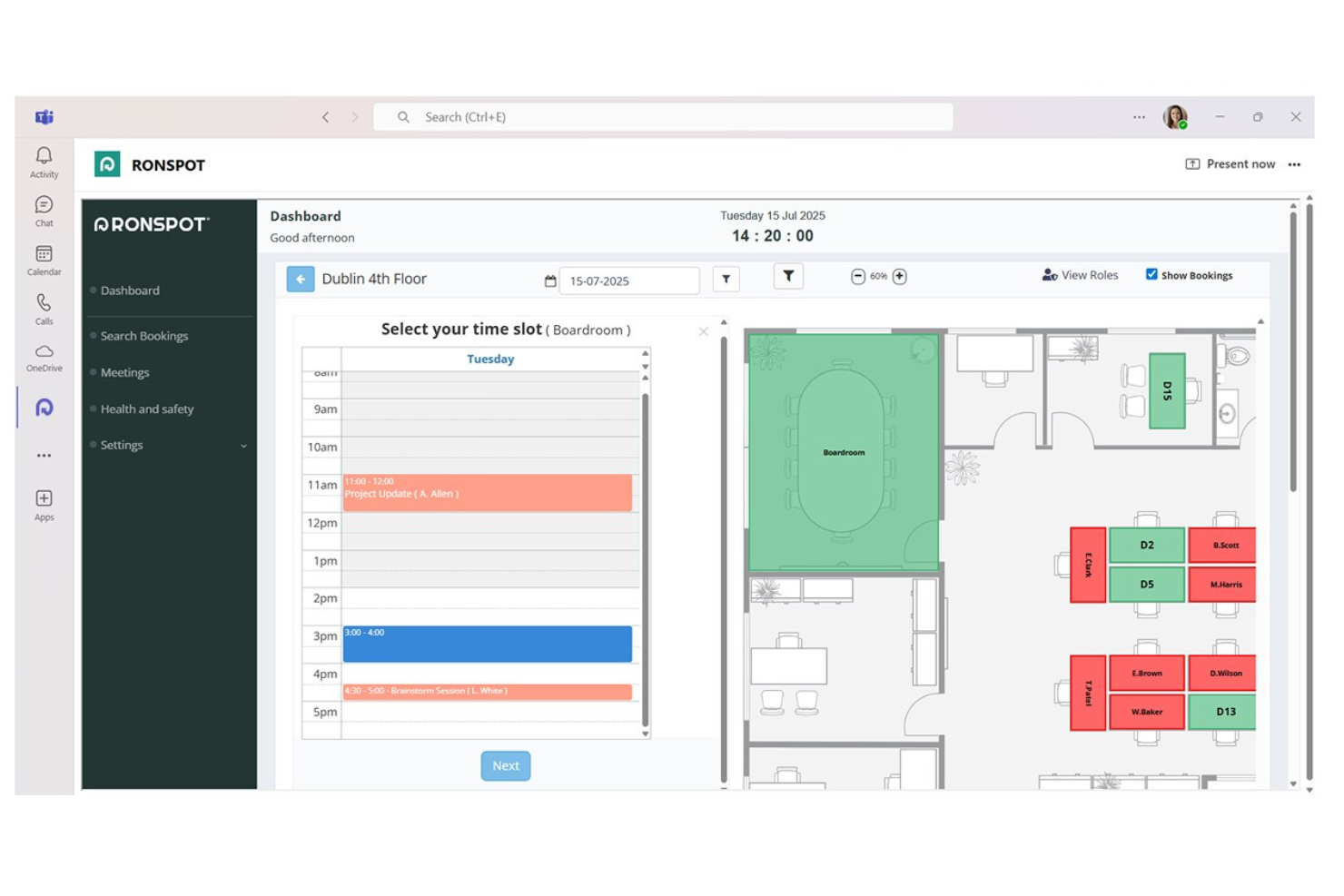 Ronspot screenshot - 15 Best Hot Desk Booking Software in 2026