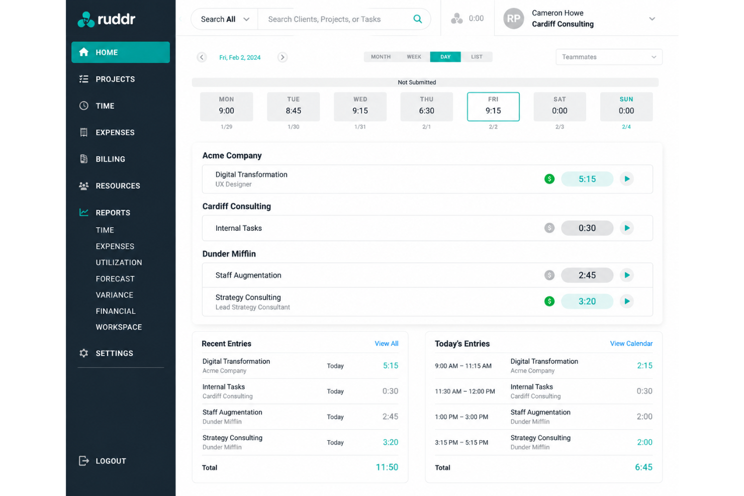Ruddr screenshot - I 20 migliori software per consulenza nel 2026