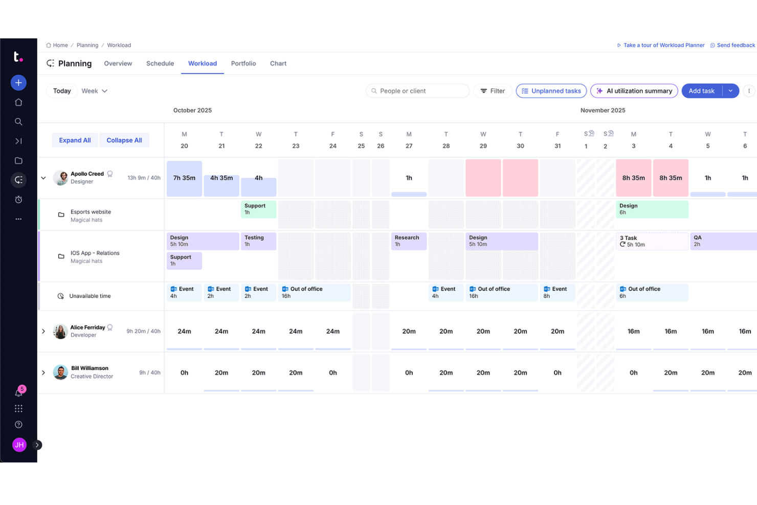 Teamwork.com screenshot - I 20 migliori software per consulenza nel 2026