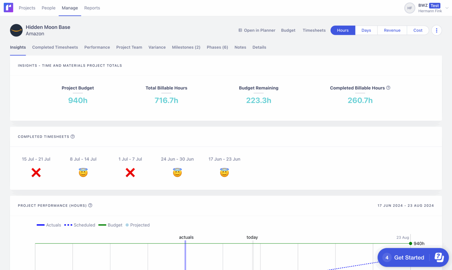Runn helps you keep a close eye on budgets, billable hours, and resourcing on your projects.