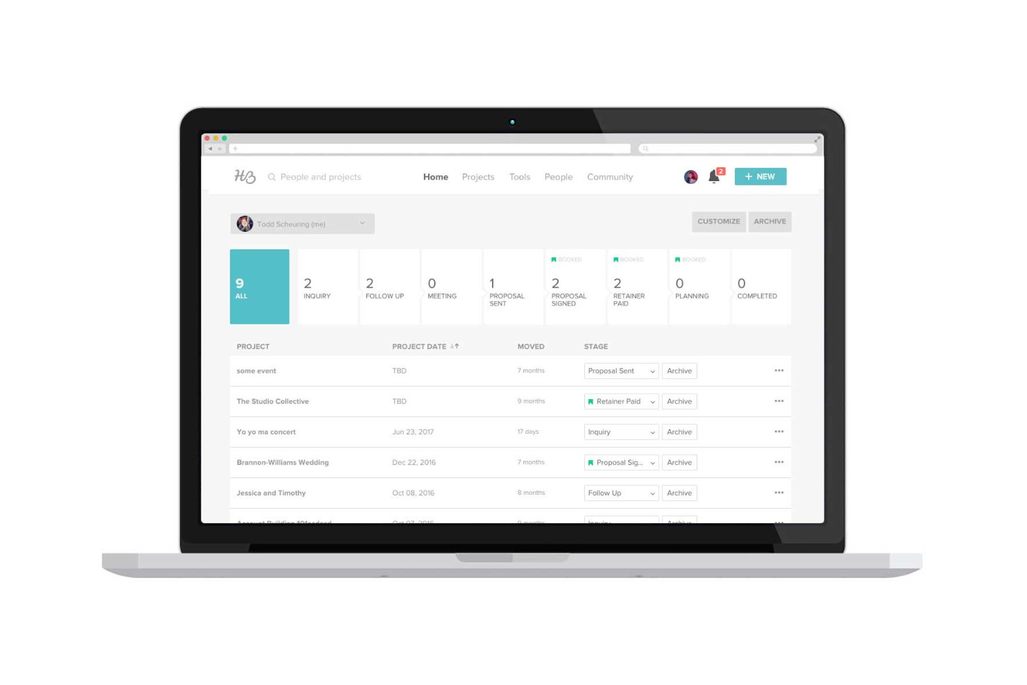 HoneyBook helps small creative teams and freelancers simplify client communication and project tracking.