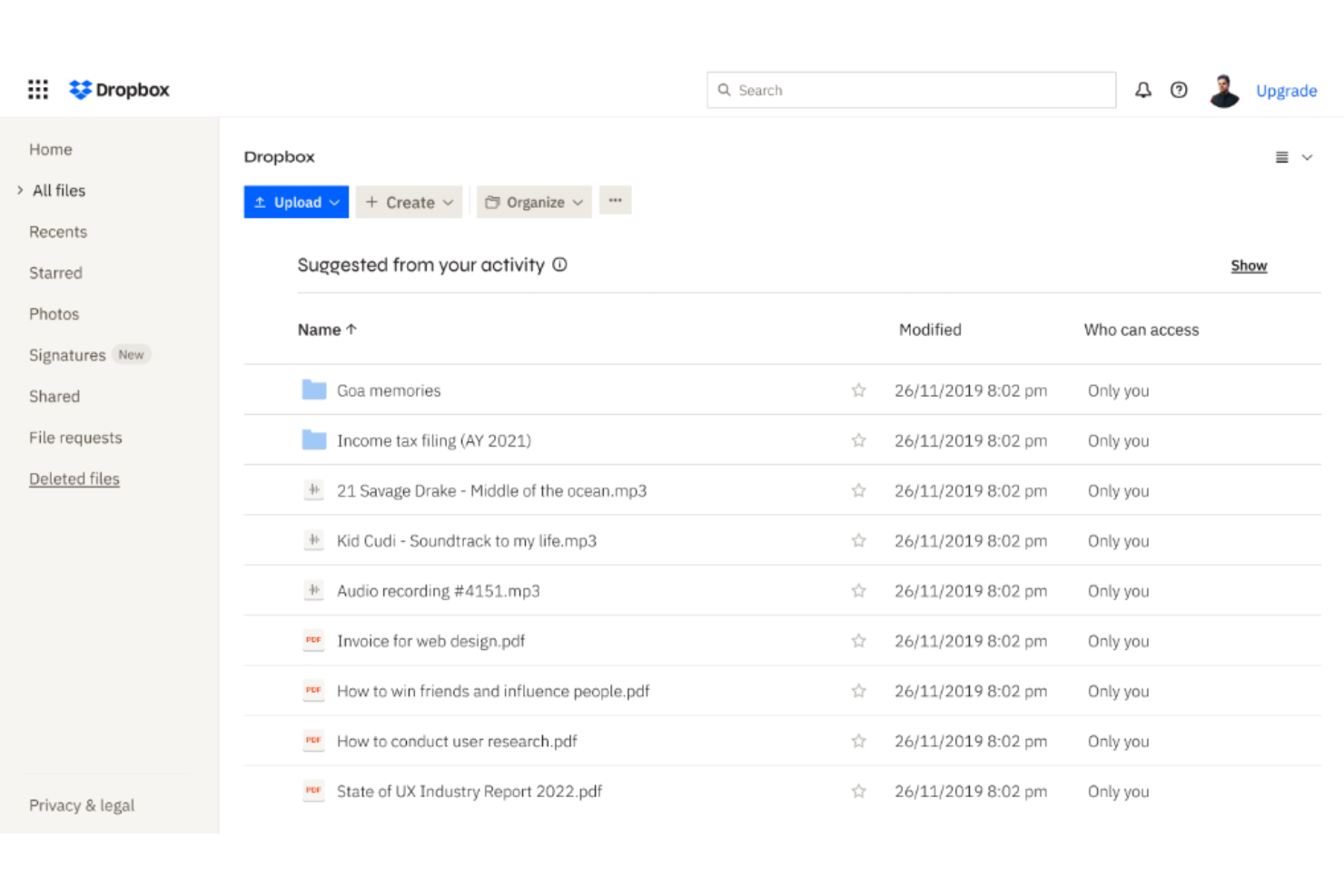 Dropbox cloud storage sync share files collaborate across devices.